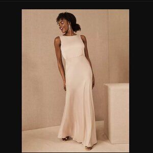 BHLDN Anthropologie Neutral Maxi Dress